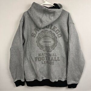 Vtg San Diego Chargers Hoodie Men’s XL Pro Line Full Zip HEAVY Knit Gray Cotton